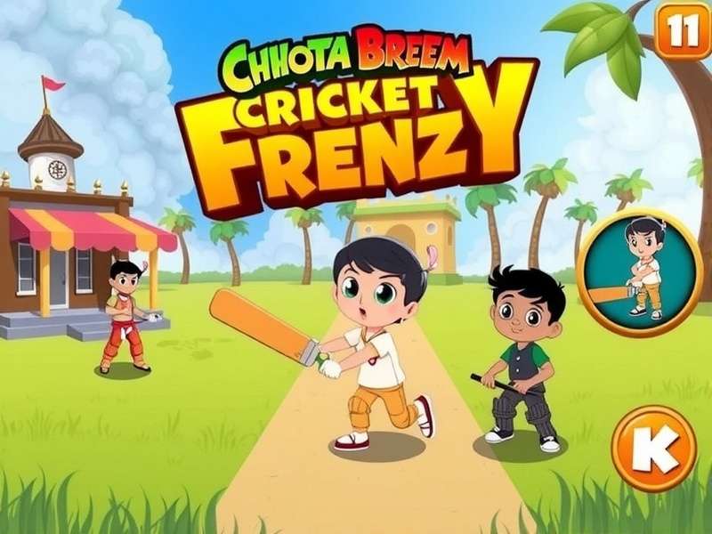 Chhota Bheem Cricket Frenzy Game Screenshot
